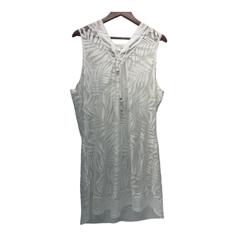 Dotti Women's Palm Springs Hoodie Dress Swim Cover-Up (XL, White)